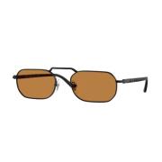 Persol Stiliga solglasögon i brun nyans Black, Unisex