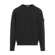 Stone Island Svart Bomullssweatshirt Aw24 Black, Herr