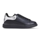 Alexander McQueen Svarta Sneakers med Silverhäl Black, Herr