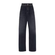 Brunello Cucinelli Svarta autentiska denimjeans Black, Dam