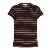 Rag & Bone T-shirt Slub Brown, Dam