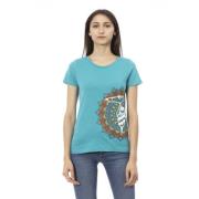 Trussardi Casual Rund Hals Kortärmad T-shirt Blue, Dam