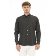 Baldinini Button-down Skjorta - Kort Ärm Green, Herr