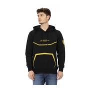 Automobili Lamborghini Hoodie med präglade logotyper Black, Herr