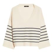 Max Mara Weekend Ecru Leva Sweaters för Helgoutfits Beige, Dam