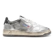 Autry Vintage Silver Läder Sneakers Gray, Herr