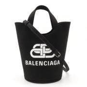 Balenciaga Vintage Pre-owned Canvas handvskor Black, Dam