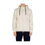 Emporio Armani EA7 Beige Zip Sweater Casual Sporty Look Beige, Herr