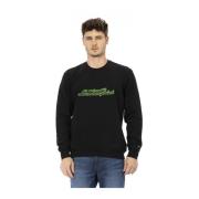 Automobili Lamborghini Crewneck Sweatshirt med Fronttryck Black, Herr