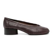 Maison Margiela Bordeaux Röda Tabi Ballerina Skor Red, Dam