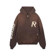 Represent Hoodie med dragkedja Tape Initial Brown, Herr