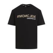 Moncler Svart T-shirt för män Black, Herr