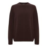 Cesare Gaspari Klassisk Crew Neck Sweater Mulan - Brun Brown, Dam