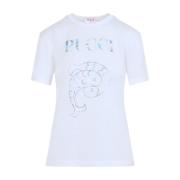 Emilio Pucci Multifärgad Stilren T-shirt för Kvinnor White, Dam