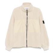 Stone Island Ecru Polarjacka med Compass Badge Beige, Herr