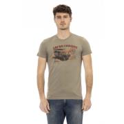 Trussardi Casual T-shirt med rund hals Green, Herr