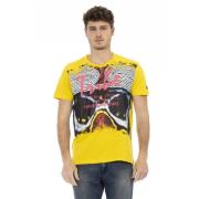 Trussardi Casual T-shirt med rund hals Yellow, Herr