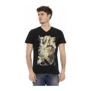 Trussardi Kortärmad V-ringad T-shirt Black, Herr