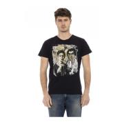 Trussardi Casual T-shirt med korta ärmar och rund hals Black, Herr