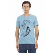 Trussardi Kortärmad V-ringad T-shirt Blue, Herr