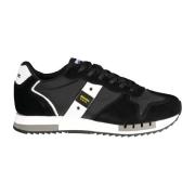 Blauer Herr Sportiga Svarta Sneakers med Kontrastdetaljer Black, Herr