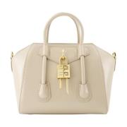 Givenchy Antigona Lock Väska för Kvinnor Beige, Dam