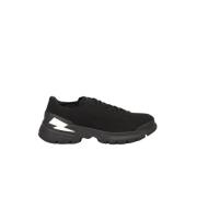 Neil Barrett Bolt Sneakers - Tekniskt Tyg - Snörning Black, Herr