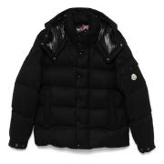 Moncler Svart Ull Dunjacka Quiltat Design Black, Herr