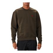 Ami Paris Grön Sweatshirt Cafe Fonce Green, Herr