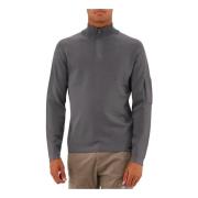 Genti Grå Stickad Half-Zip Crewneck Tröja Gray, Herr