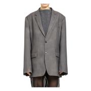 Maison Margiela Sliten Ull Mohair Jacka Gray, Dam