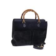 Gucci Vintage Pre-owned Mocka handvskor Blue, Dam