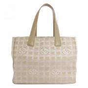 Chanel Vintage Pre-owned Tyg chanel-vskor Beige, Dam