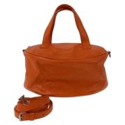 Balenciaga Vintage Pre-owned Laeder handvskor Orange, Dam