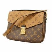 Louis Vuitton Vintage Pre-owned Tyg axelremsvskor Brown, Dam