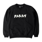 by Parra Blob Logo Crew Neck Sweatshirt Black, Herr