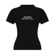 Vetements T-shirt med tryck Black, Dam