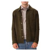 Alter Ego Suede Dessert Palm Jacket Green, Herr