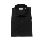 Bagutta Slim Fit Fransk Krage Skjorta Black, Herr