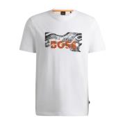 Hugo Boss Te_Building Herr T-shirt Urban Stil White, Herr