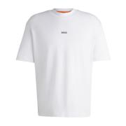 Hugo Boss Herr Geologisk T-Shirt White, Herr