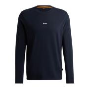 Hugo Boss Blå långärmad T-shirt Polo Blue, Herr