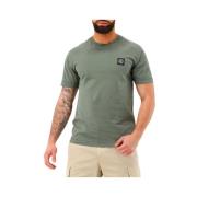 Stone Island Logo Patch Tee Grön Bomull Green, Herr