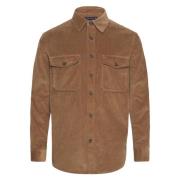 Tommy Hilfiger Corduroy Overshirt Highland Khaki Skjorta Brown, Herr