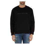 Armani Exchange Bomull Logo Sweatshirt Black, Herr