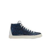 P448 Glitter Skate Sneakers med Paljetter Blue, Dam