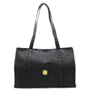 MCM Pre-owned Pre-owned Canvas totevskor Black, Dam