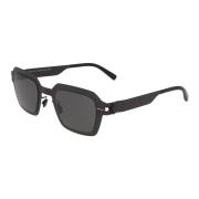 Mykita Modern Oregelbunden Metallram Solglasögon Black, Unisex