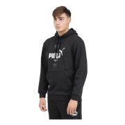 Puma Svart huvtröja sweatshirt avslappnad sportig stil Black, Herr