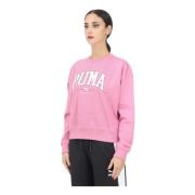 Puma Mysig Squad Crew Neck Sweater Pink, Dam